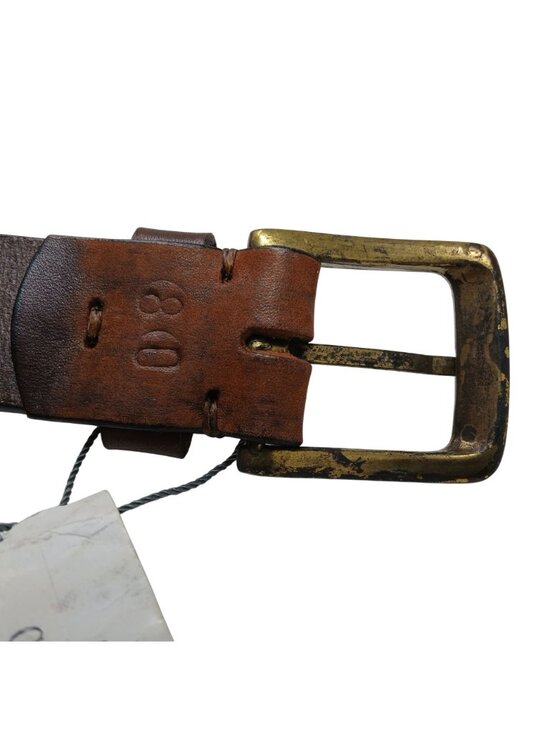 Gaucho Brown Leather Belt 80 cm 30-32 Embroidered Western Tribal w/Buckle #D35-I